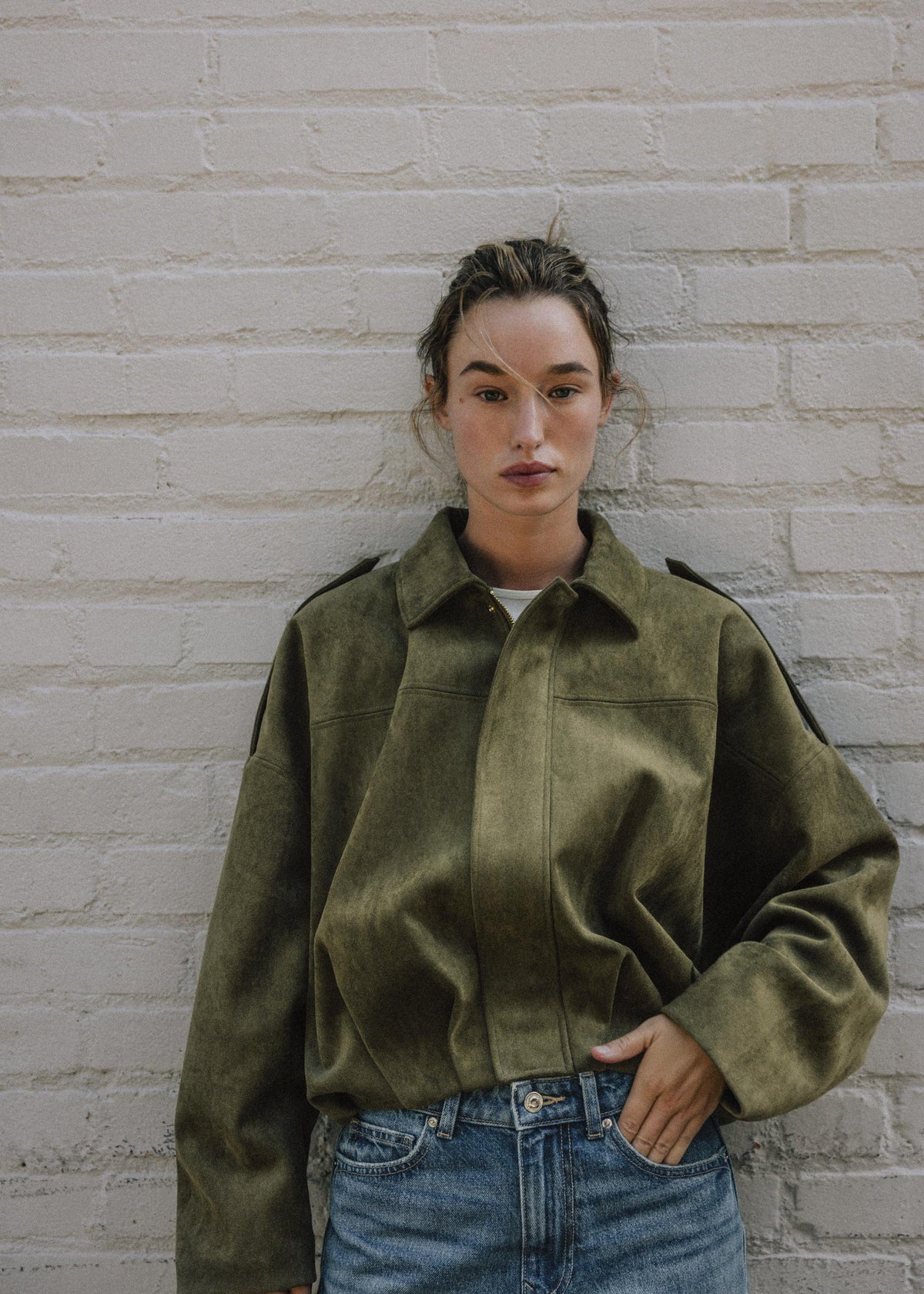 Veste bomber effet daim