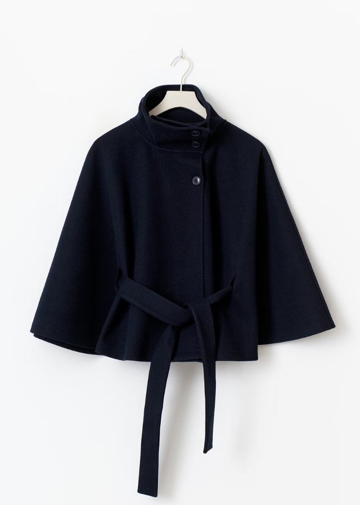 Veste Cape ceinturée