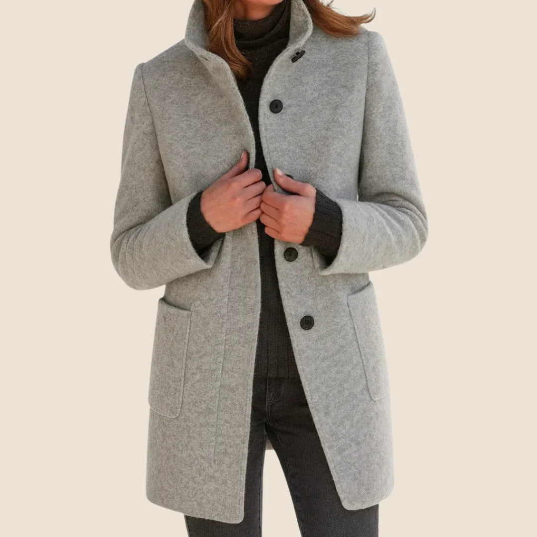 Amélie | Manteau Chic en Laine avec Poches