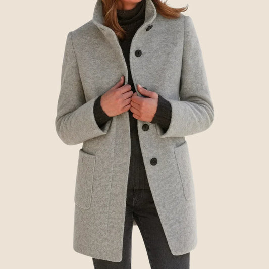 Amélie | Manteau Chic en Laine avec Poches