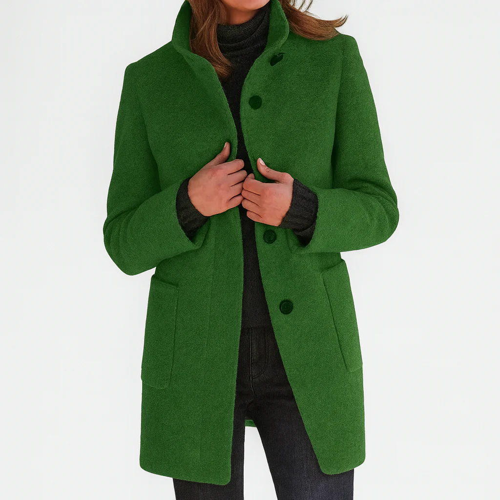 Amélie | Manteau Chic en Laine avec Poches