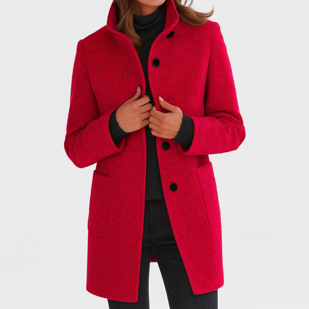 Amélie | Manteau Chic en Laine avec Poches