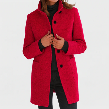 Amélie | Manteau Chic en Laine avec Poches
