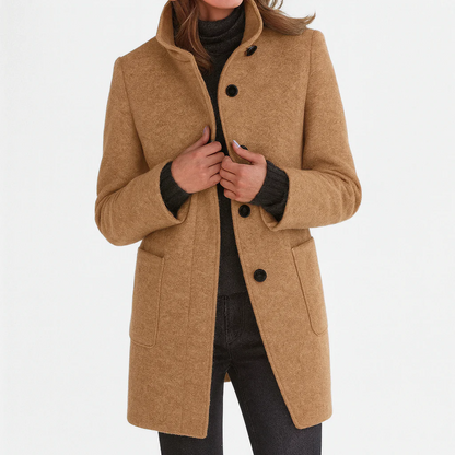 Amélie | Manteau Chic en Laine avec Poches