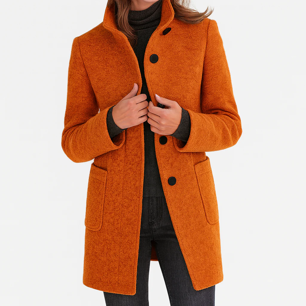 Amélie | Manteau Chic en Laine avec Poches