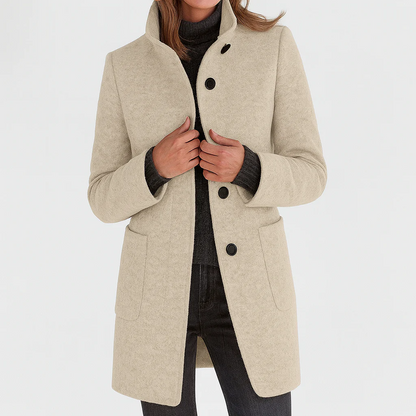 Amélie | Manteau Chic en Laine avec Poches