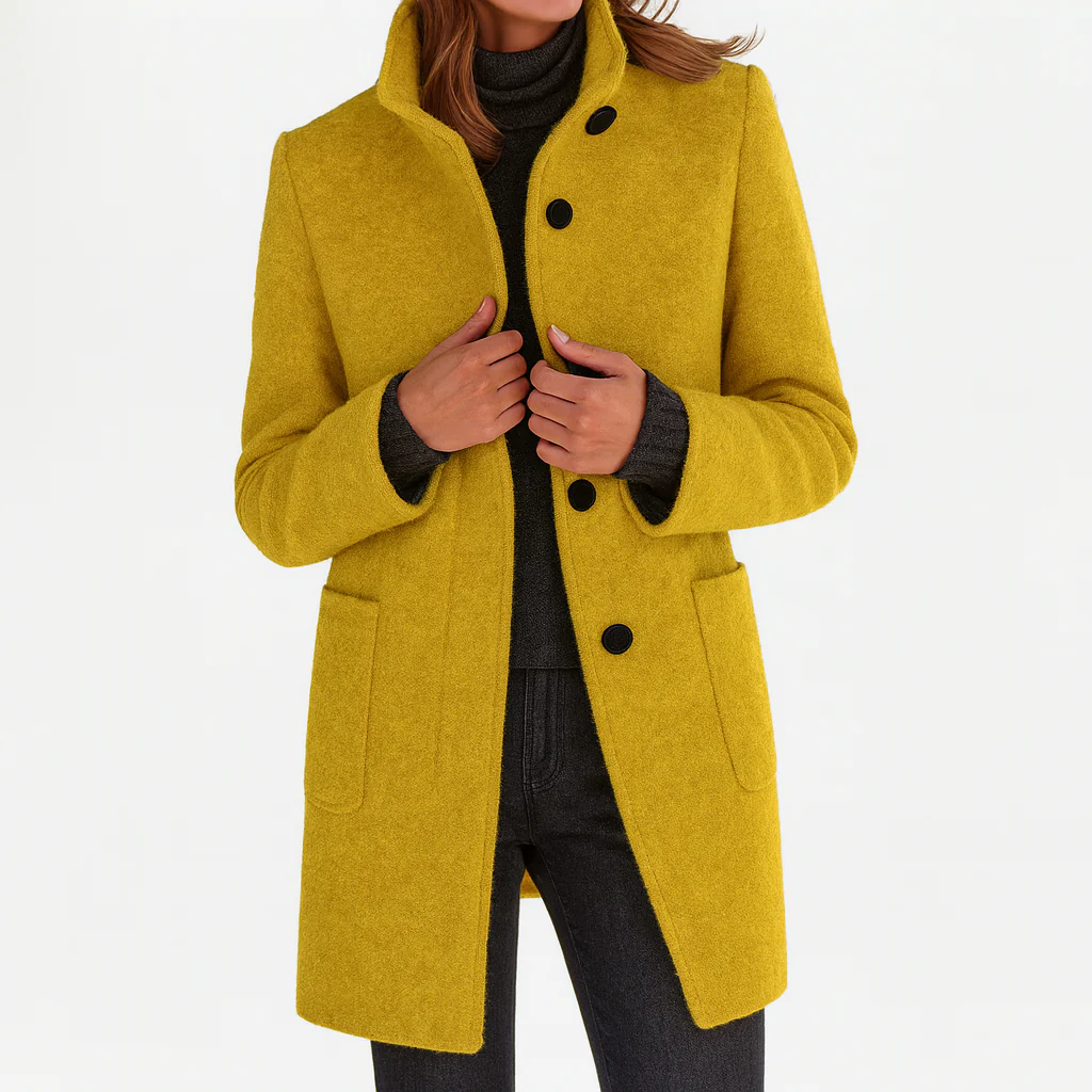 Amélie | Manteau Chic en Laine avec Poches